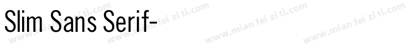 Slim Sans Serif字体转换